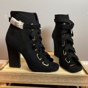 Black and Gold Booties